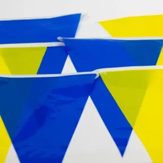blauw-gele Waoterrijkse vlaggenlijn